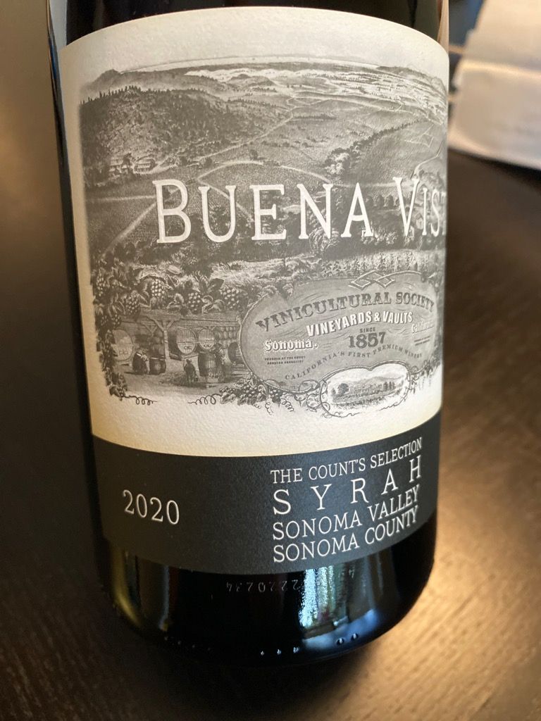 2021 Buena Vista Syrah Count's Selection Sonoma Valley - CellarTracker