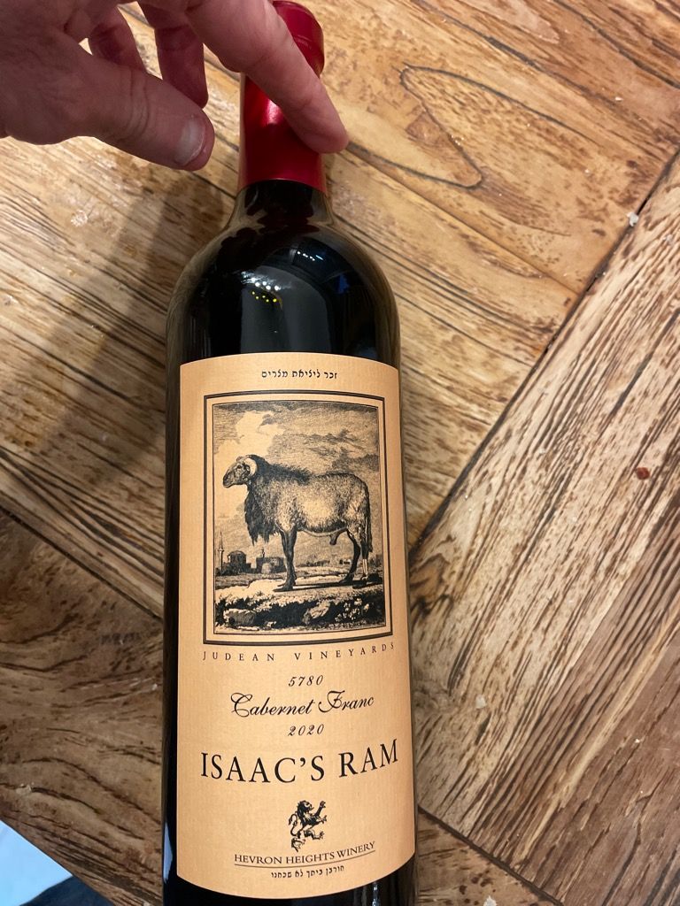 Isaac Labels 2019 Hevron Heights Cabernet Franc Isaac's Ram, Israel, Judean Hills ...