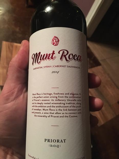 2014 Munt Roca Priorat, Spain, Catalunya, Priorat - CellarTracker
