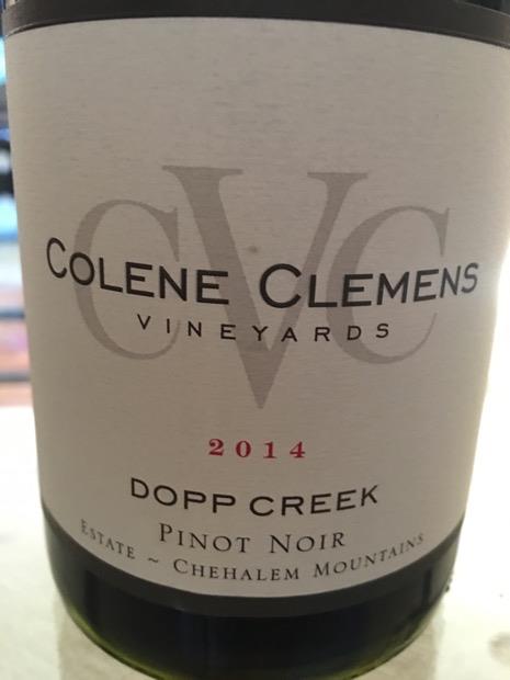 Colene clemens pinot noir on sale chehalem mountains dopp creek 2015