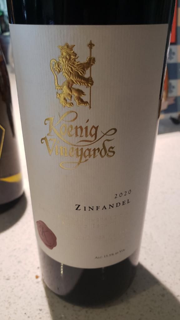 2020 Koenig Vineyards Zinfandel Lanae Ridge Vineyard Snake River Valley