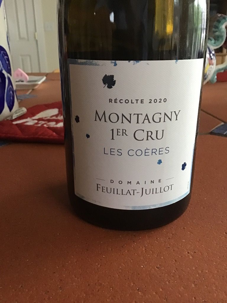 2020 Domaine Feuillat-Juillot Montagny 1er Cru Les Coères Blanc, France ...