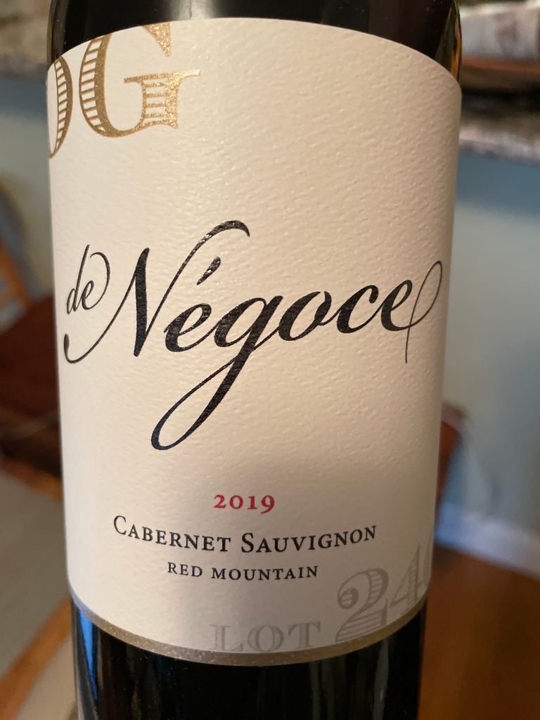 2019 de Négoce Cabernet Sauvignon OG N.240, USA, Washington, Columbia ...