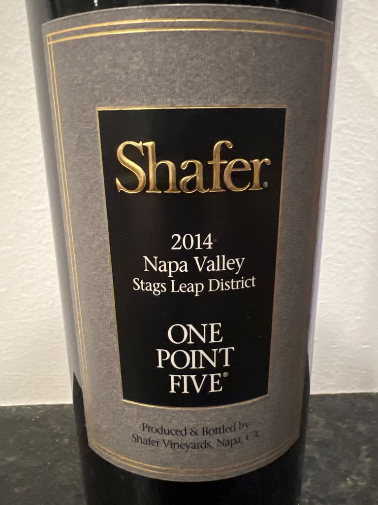 2014 Shafer Cabernet Sauvignon One Point Five - CellarTracker