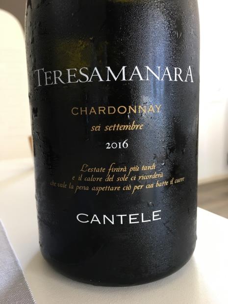 2016 Càntele Chardonnay Teresa Manara, Italy, Puglia, Salento IGT ...