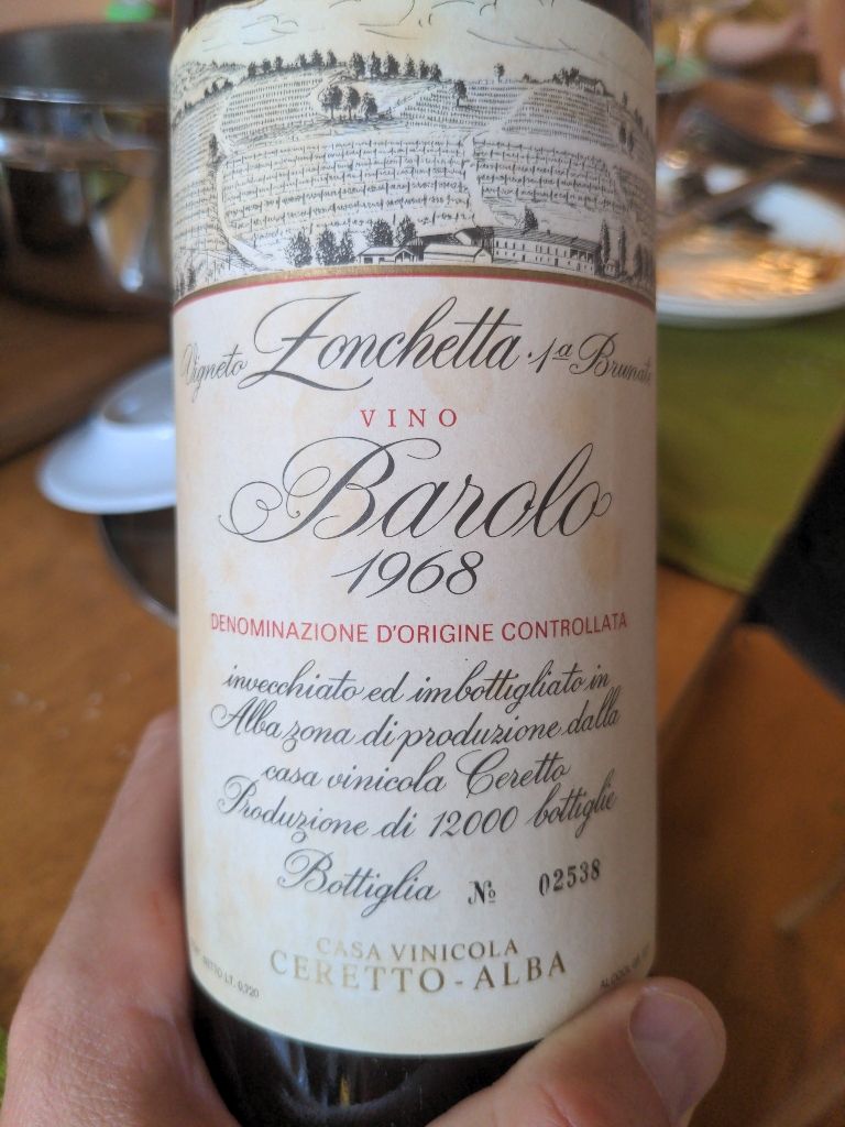 1970 Ceretto Barolo Vigneto Zonchetta Brunate - CellarTracker