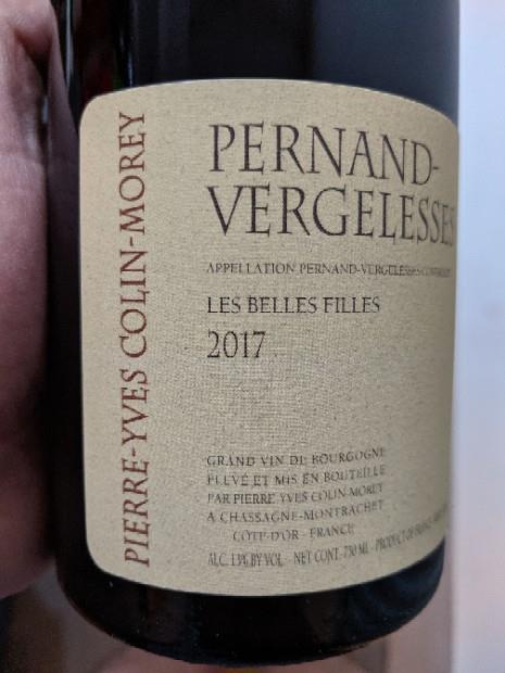 ワイン Pernand-Vergelesses LesBellesFilles 2017 2017 Pierre-Yves Colin-Morey Pernand-Vergelesses Les Belles