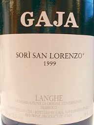 1999 Gaja Langhe Nebbiolo Sorì San Lorenzo - CellarTracker