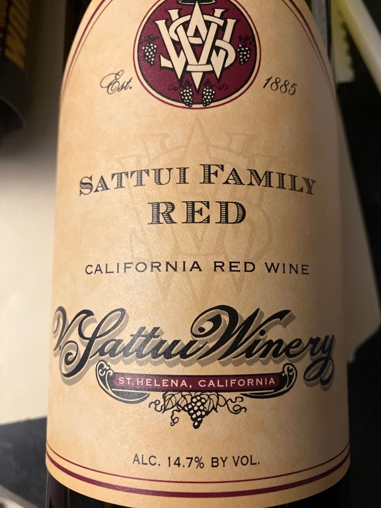 2019 V. Sattui Winery Sattui Family Red, USA, California - CellarTracker