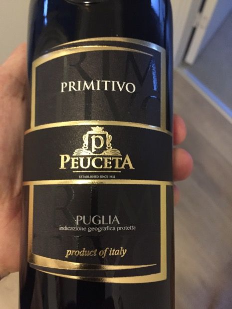 2019 Peuceta IGT Primitivo - CellarTracker Puglia