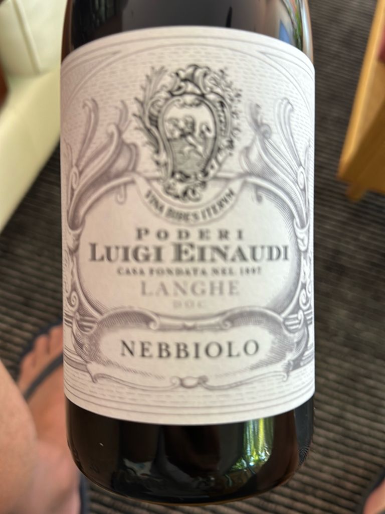 2023 Poderi Luigi Einaudi Nebbiolo d'Alba, Italy, Piedmont, Alba ...