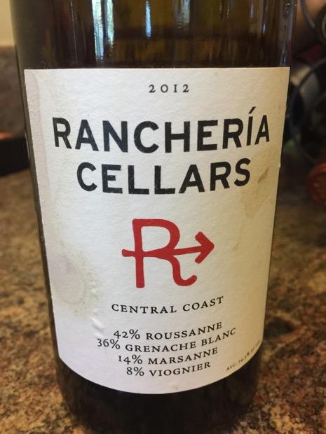 2012 Rancheria Cellars Chardonnay Private Reserve