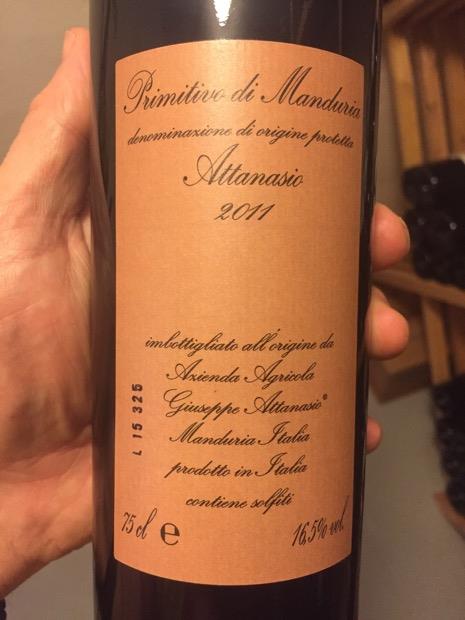 2011 Giuseppe Attanasio Primitivo Di Manduria Dolce Naturale Italy Puglia Primitivo Di Manduria Cellartracker