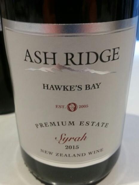 2015 Ash Ridge Syrah Premium Estate, New Zealand, North Island, Hawke's ...