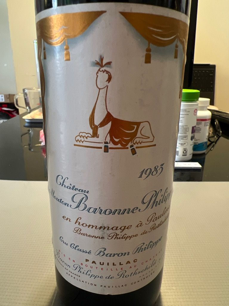 1983 Château Mouton-Baronne-Philippe en hommage à Pauline