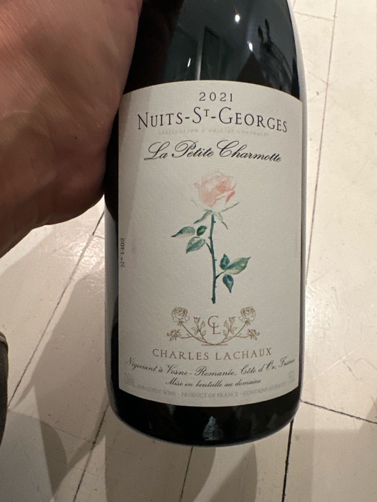 2020 Charles Lachaux Nuits St. Georges La Petite Charmotte - CellarTracker