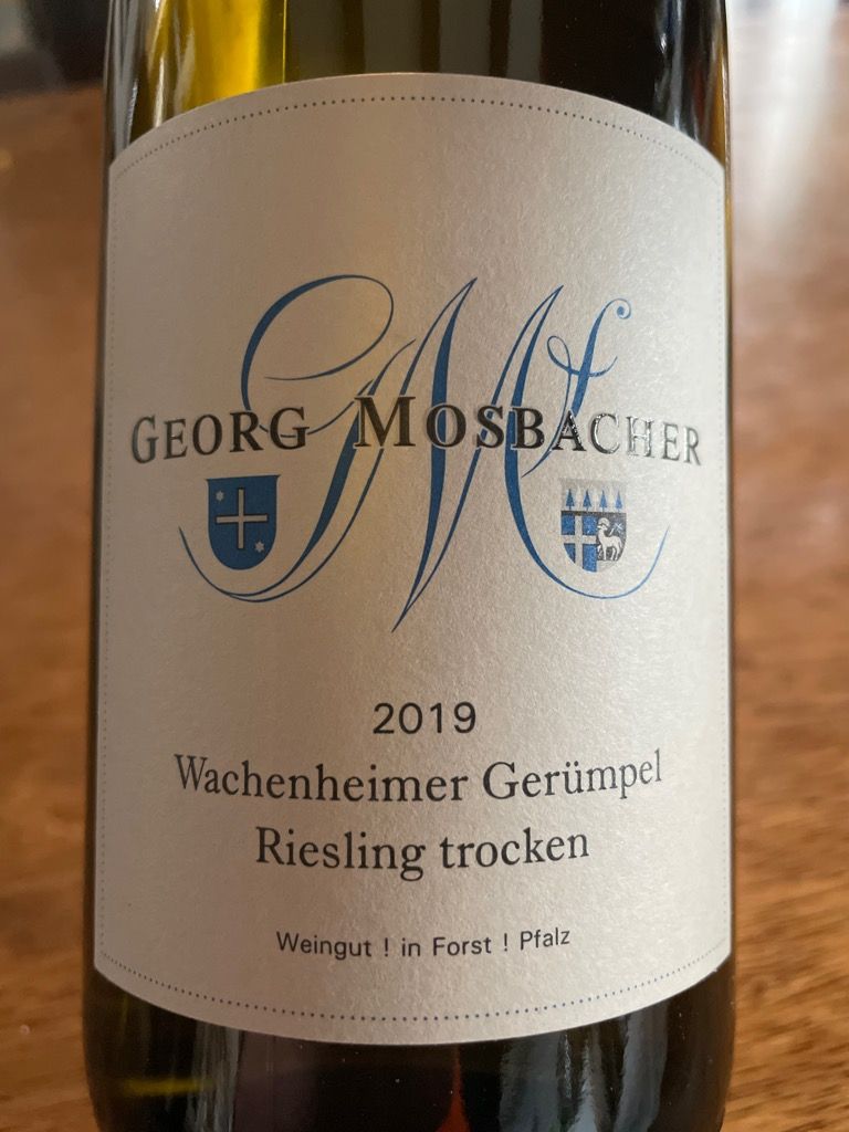 2019 Georg Mosbacher Wachenheimer Gerümpel Riesling Trocken, Germany ...