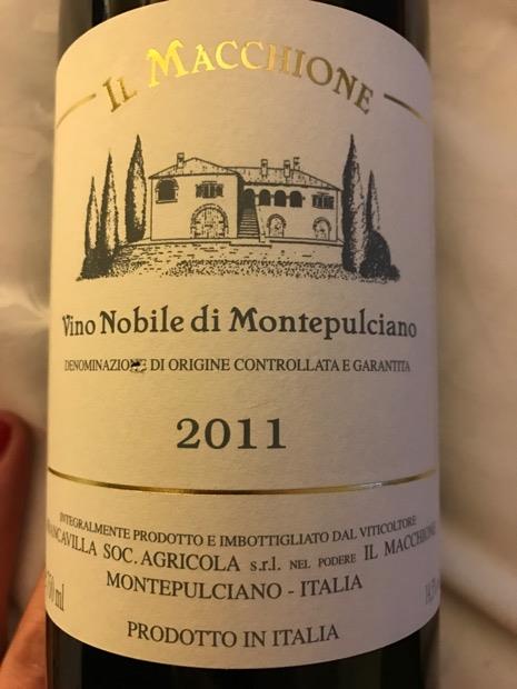 2011 Il Macchione Vino Nobile di Montepulciano, Italy, Tuscany ...