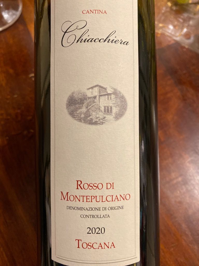 2020 Cantina Chiacchiera Rosso di Montepulciano, Italy, Tuscany ...