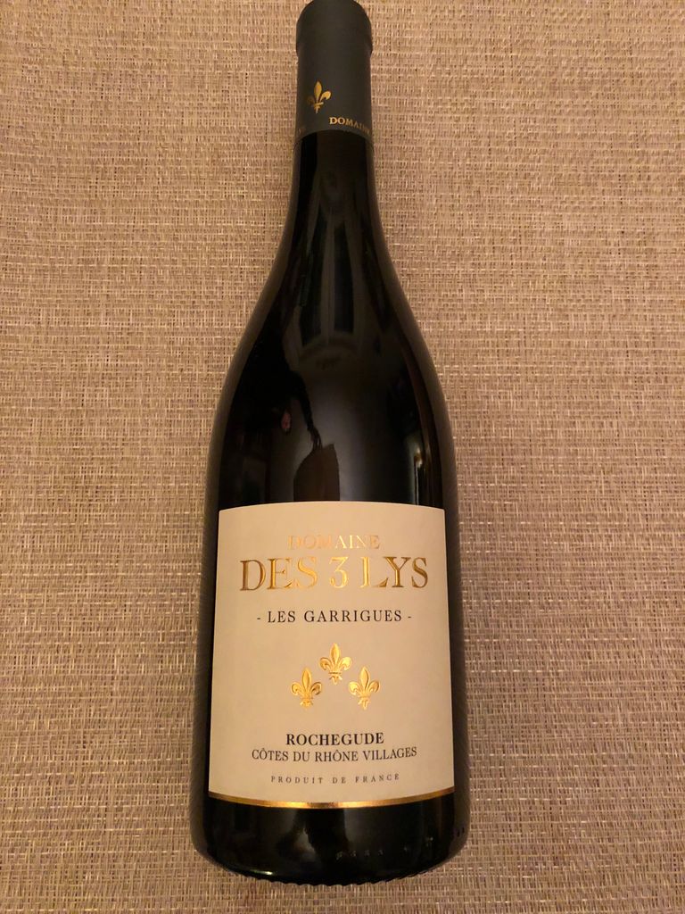 2018 Domaine Des 3 Lys Les Garrigues Côtes du Rhône Villages Rochegude