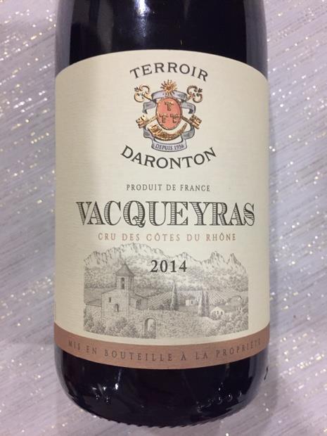 2014 Vignerons de Caract re Vacqueyras Terroir Daronton