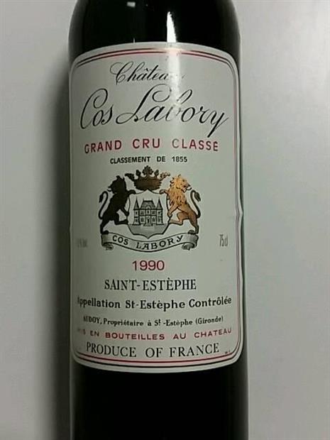 1990 Château Cos Labory, France, Bordeaux, Médoc, St. Estèphe ...