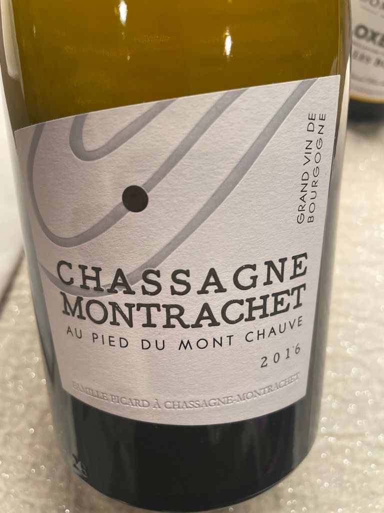 2017 Au Pied du Mont Chauve ChassagneMontrachet, France, Burgundy, Côte de Beaune, Chassagne