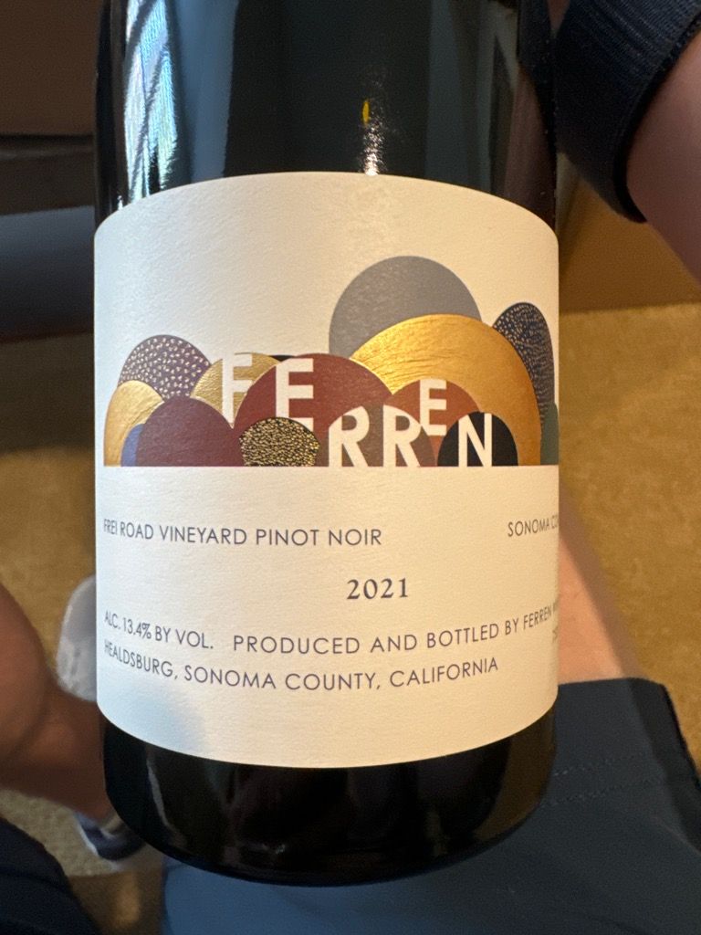 2021 Ferren Wines Pinot Noir Frei Road Vineyard, USA, California ...