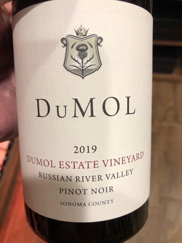 2019 DuMOL Pinot Noir DuMOL Estate Vineyard - CellarTracker