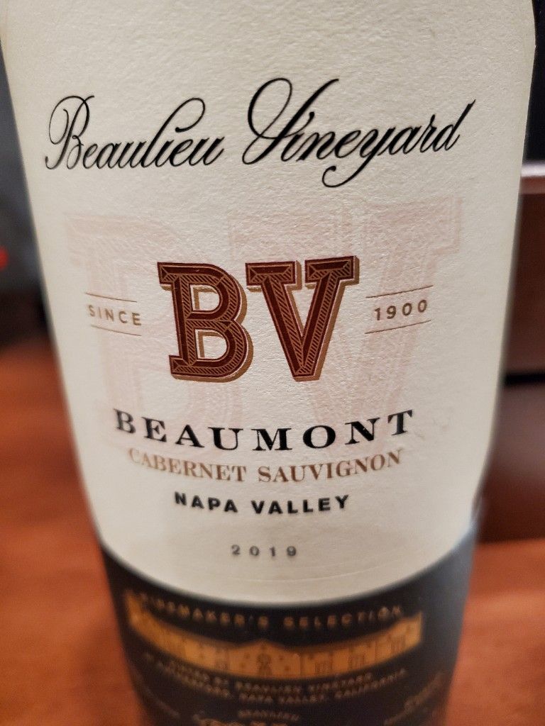 2019 Beaulieu Vineyard Cabernet Sauvignon Beaumont CellarTracker