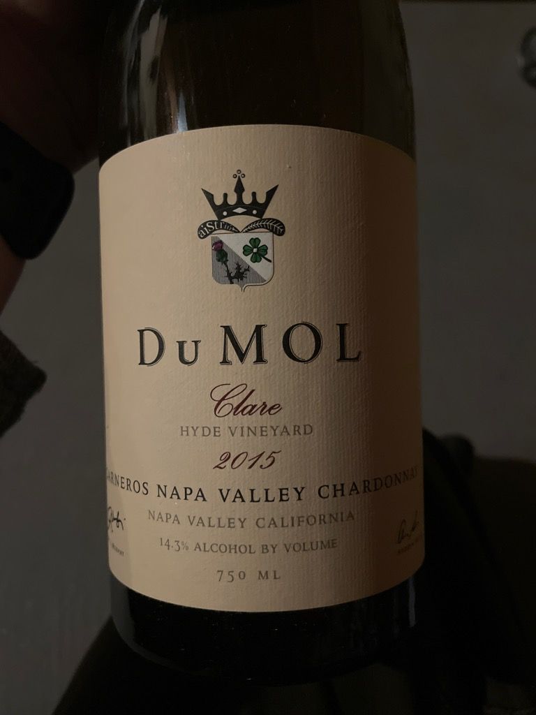 2015 DuMOL Chardonnay Clare Hyde Vineyard - CellarTracker