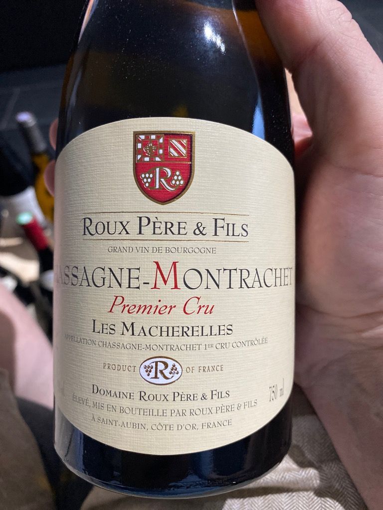2022 Roux Père & Fils Chassagne-Montrachet 1er Cru Les Macherelles