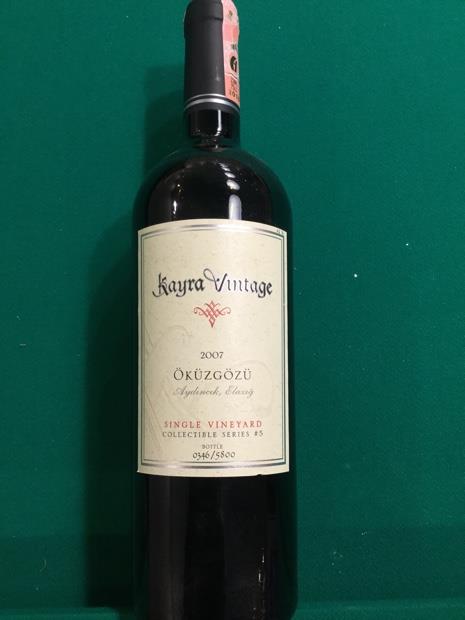2009 Kayra Öküzgözü Vintage - CellarTracker