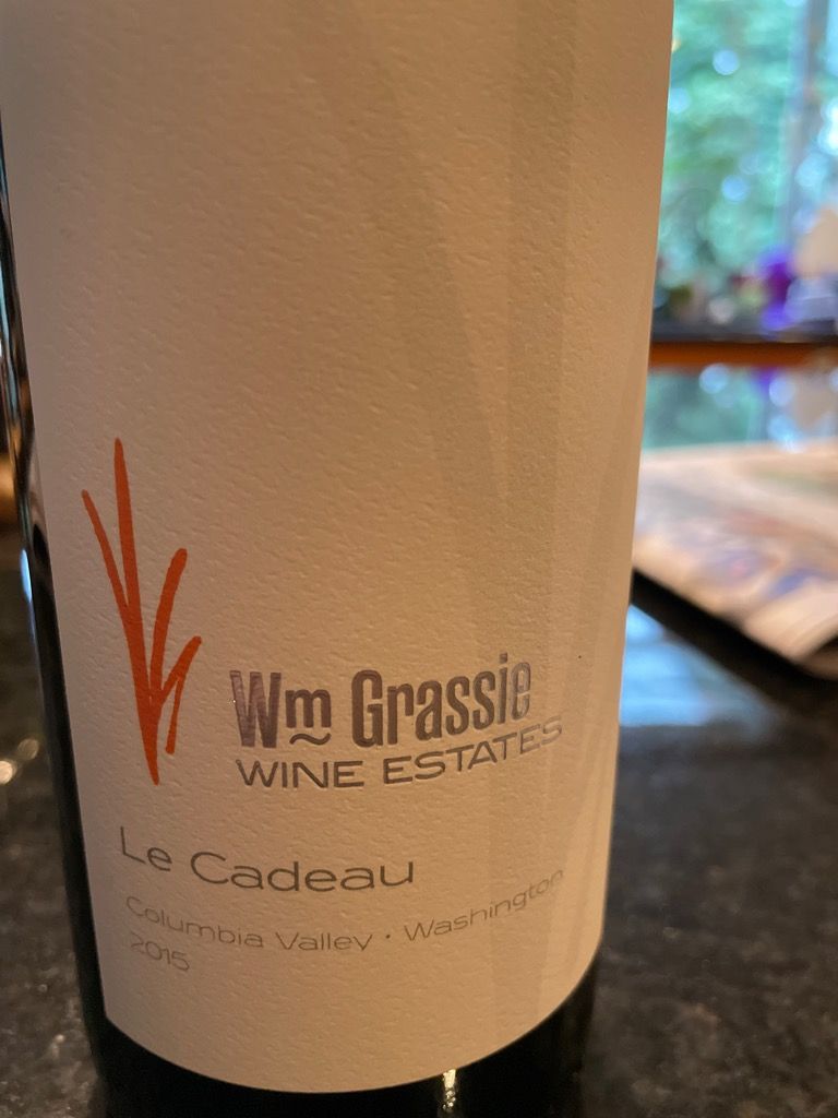 Pijlpunt dak ideologie 2015 William Grassie Wine Estates Le Cadeau, USA, Washington, Columbia  Valley - CellarTracker