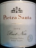 2009 Pietra Santa Pinot Noir, USA, California, Central Coast, Cienega ...