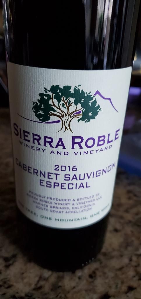 2015 Sierra Roble Winery and Vineyard Cabernet Sauvignon Especial, USA ...