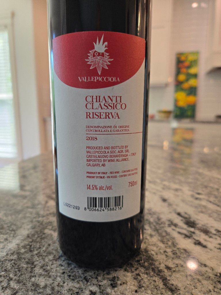 2018 Vallepicciola Chianti Classico Riserva - CellarTracker