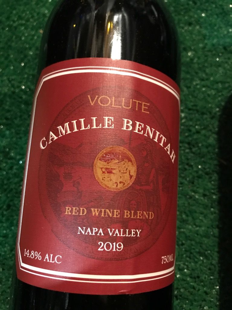 2019 Camille Benitah Volute, USA, California, Napa Valley CellarTracker