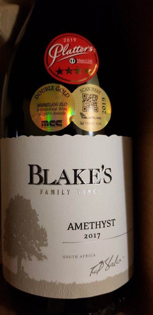 Blake Label 2016 Blake's Family Wines Amethyst, South Africa, Coastal Region ...