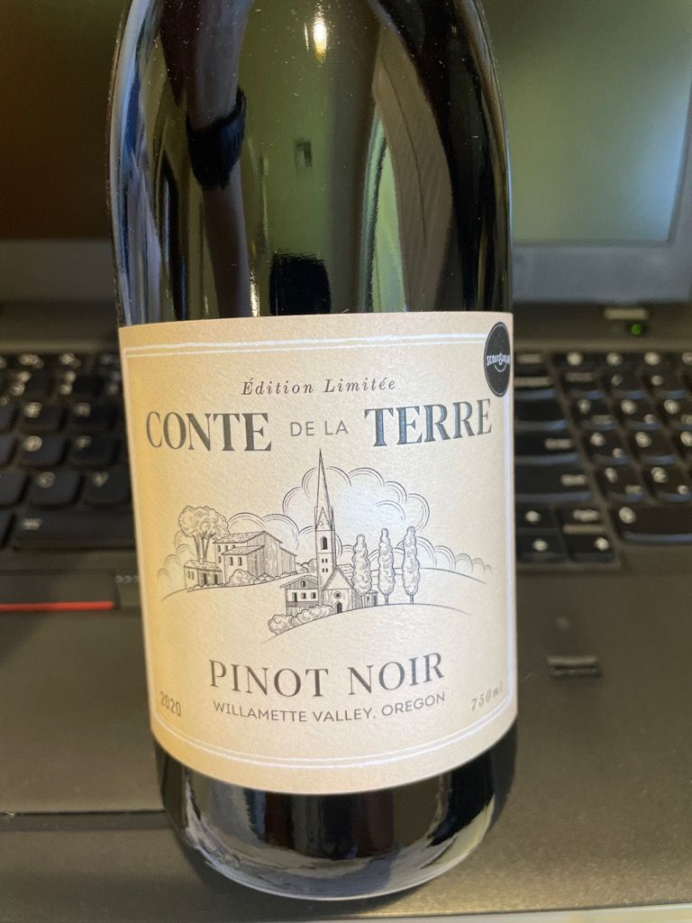 2020 Scout and Cellar Pinot Noir Conte de la Terre Édition Limitée, USA