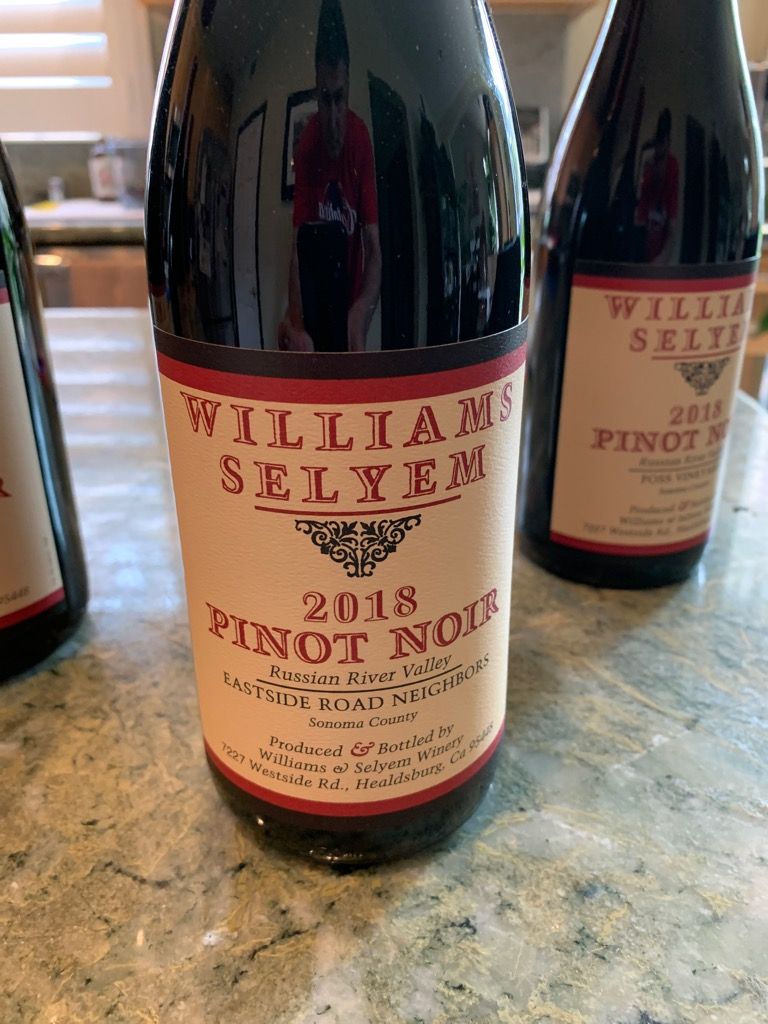 2018 Williams Selyem Pinot Noir Eastside Road Neighbors, USA ...