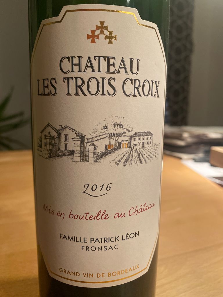 2016 Château Les Trois Croix - CellarTracker