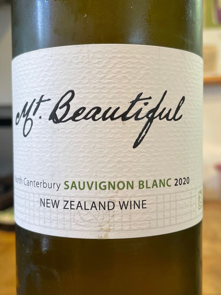 2020 Mt Beautiful Sauvignon Blanc, New Zealand, South Island
