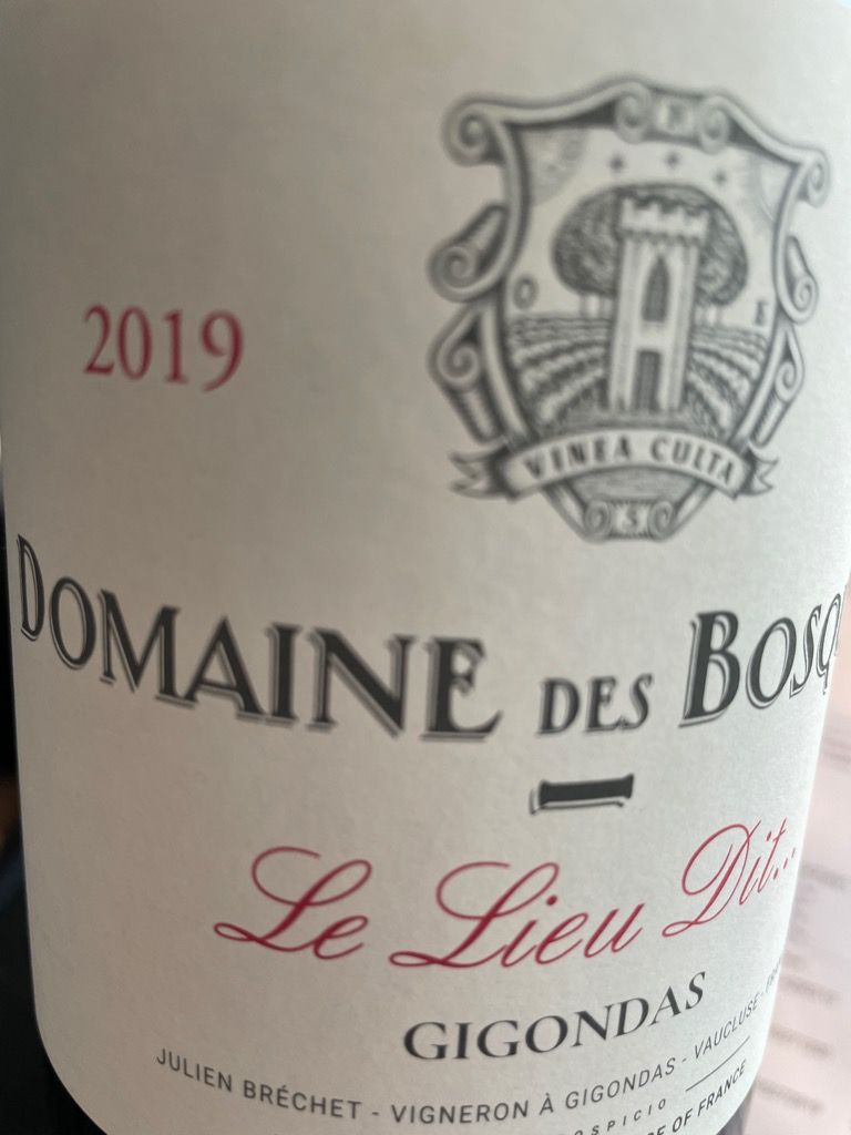 2019 Domaine des Bosquets Gigondas Cuvée "Le Lieu Dit", France, Rhône