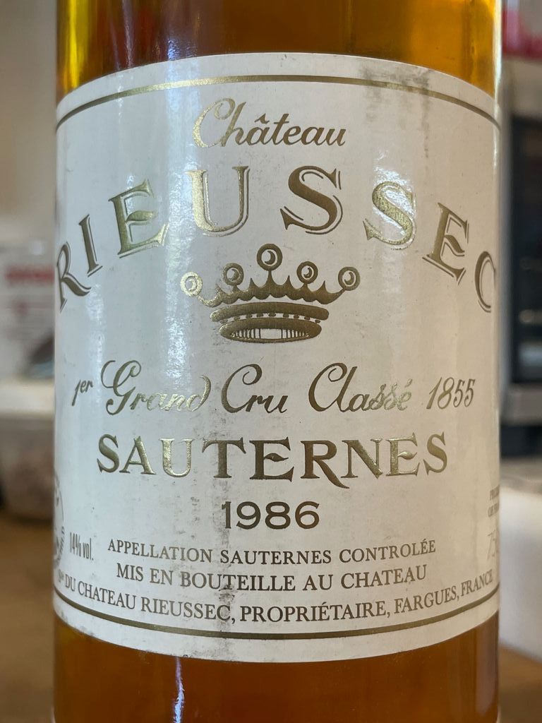 1986 Château Rieussec - CellarTracker