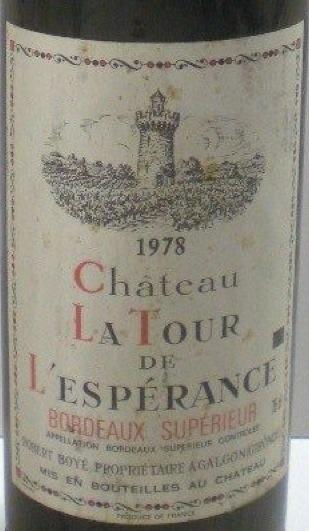 1983 Château Tour De L'esperance, France, Bordeaux ...