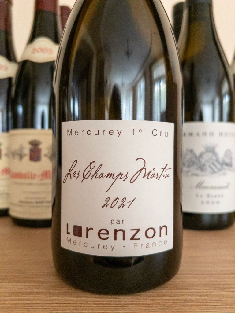 2022 Bruno Lorenzon Mercurey 1er Cru Champs Martin Blanc