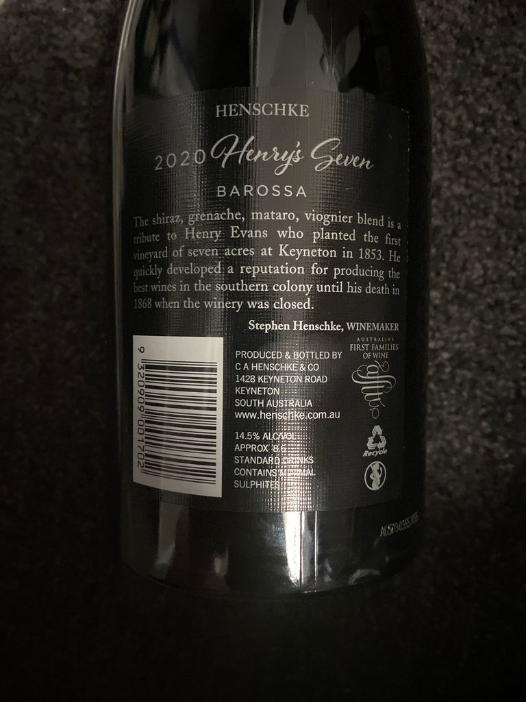 2016 Henschke Henry's Seven - CellarTracker