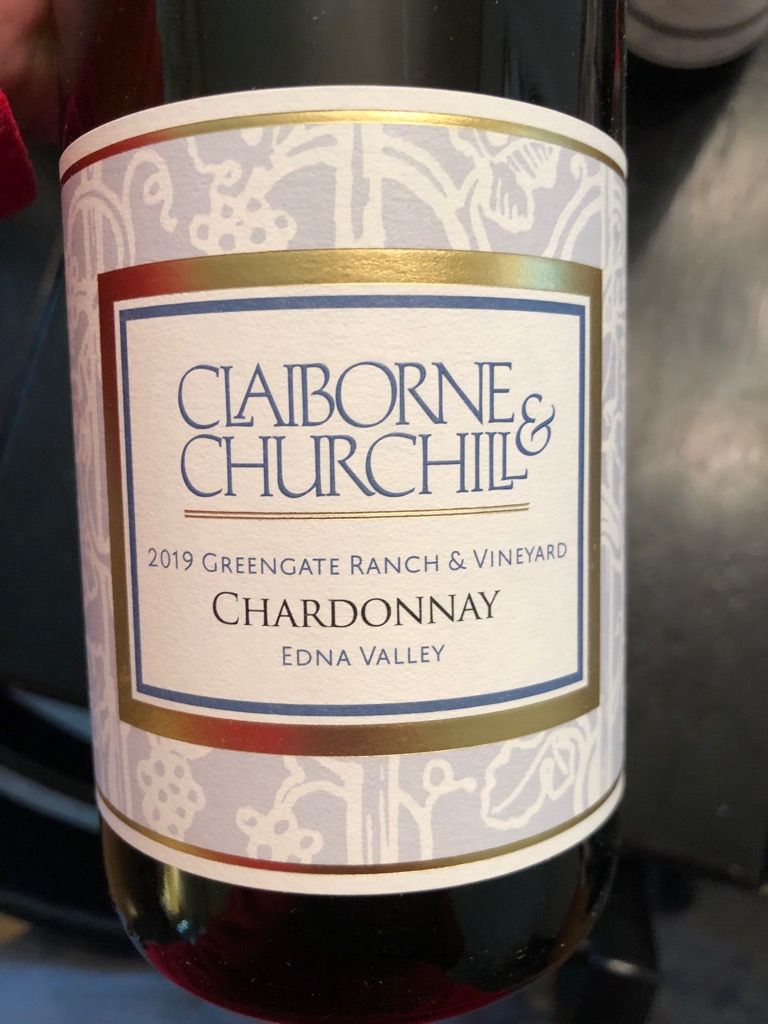 2019 Claiborne and Churchill Chardonnay Greengate Ranch & Vineyard, USA