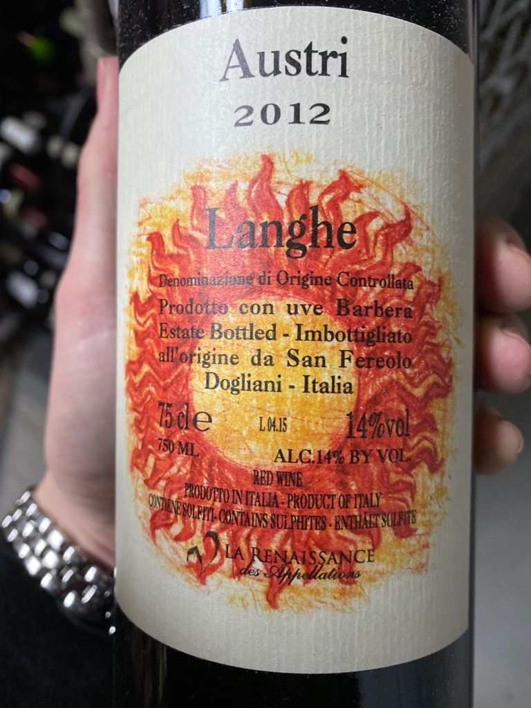 NV San Fereolo Langhe Barbera Austri, Italy, Piedmont, Langhe, Langhe ...